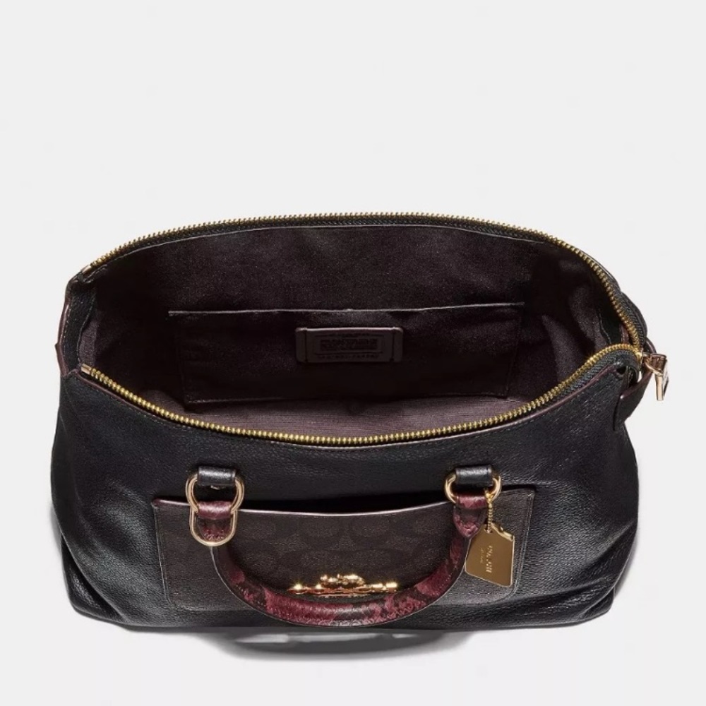 Authentic Coach leather signature canvas satchel - Picture 7 of 8